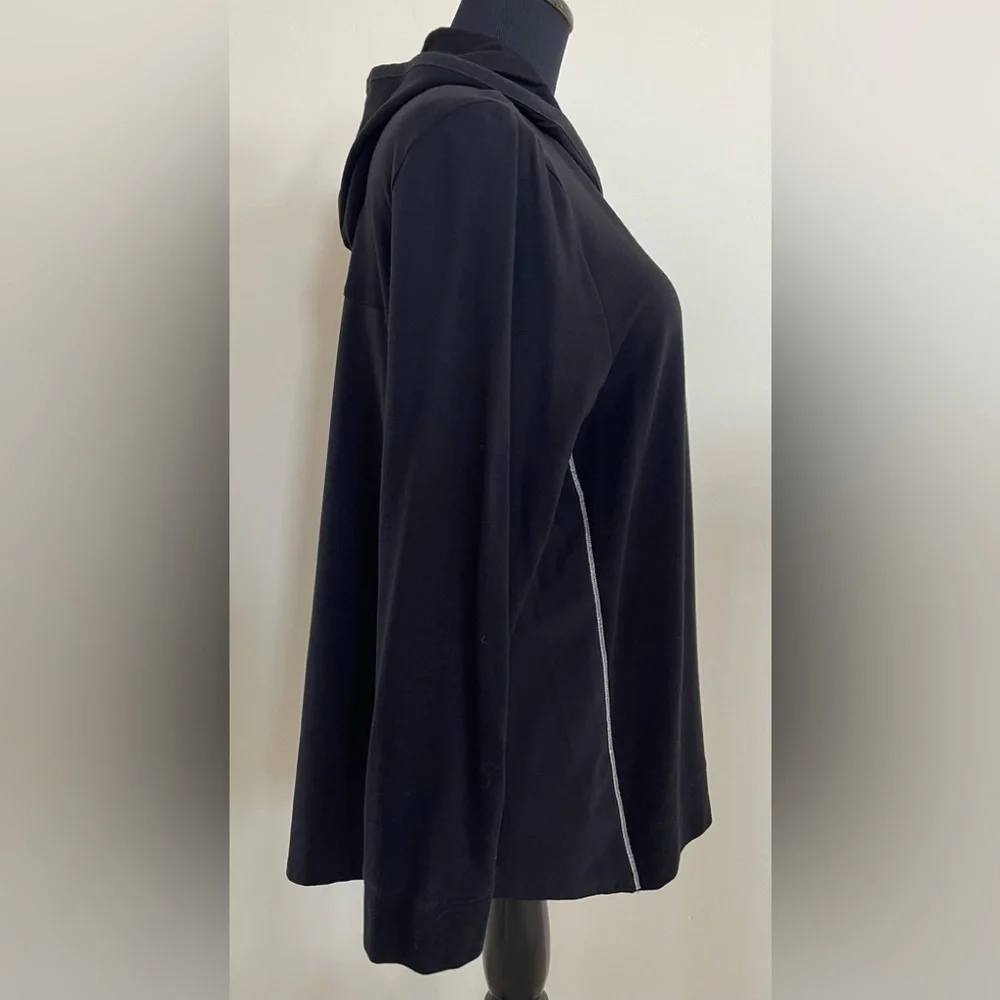 CHICOS BLACK ZENERGY LONG SLEEVE HOODIE SIZE 3 XL LONG SLEEVE - Picture 4 of 7